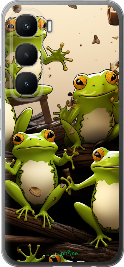 Силиконовый чехол Жабки для Infinix Hot 60 Pro - 5656u-4126 изображение 