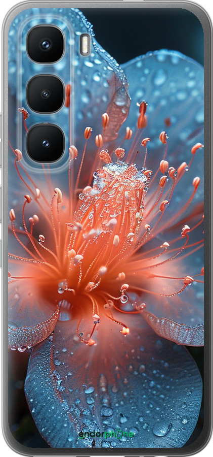 Силиконовый чехол Роса на цветке для Infinix Hot 60 Pro - 6039u-4126 изображение 