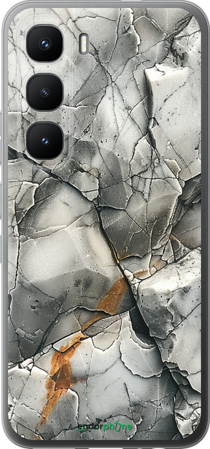 Силиконовый чехол Серый мрамор для Infinix Hot 60 Pro - 6041u-4126 изображение 