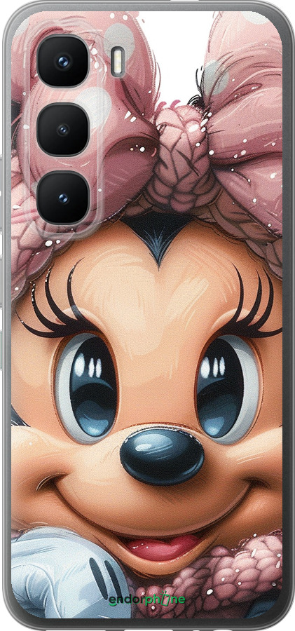 Силиконовый чехол Минни Маус с бантиком для Infinix Hot 60 Pro - 6055u-4126 изображение 
