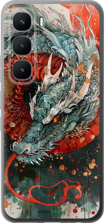 Силиконовый чехол Стихия огня для Infinix Hot 60 Pro - 6101u-4126 изображение 