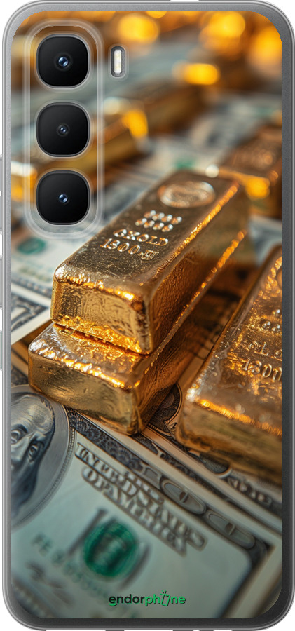 Силиконовый чехол Слитки и доллары для Infinix Hot 60 Pro - 6105u-4126 изображение 