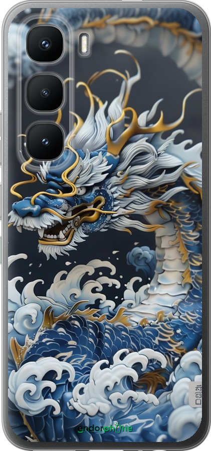 Силиконовый чехол Водяной дракон для Infinix Hot 60 Pro - 6113u-4126 изображение 