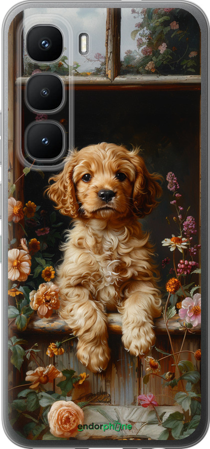 Силиконовый чехол Щенок cocker spaniel для Infinix Hot 60 Pro - 6136u-4126 изображение 
