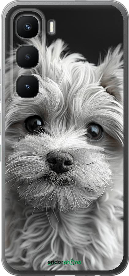 Силиконовый чехол Мальтипу на чорном фоне для Infinix Hot 60 Pro - 6156u-4126 изображение 