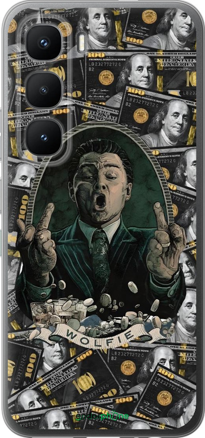 Силиконовый чехол Волк с валл стрит для Infinix Hot 60 Pro - 6287u-4126 изображение 