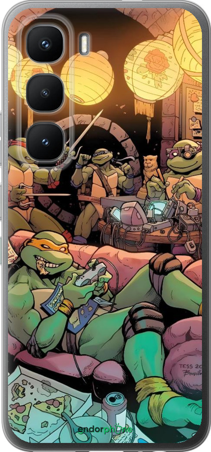 Силиконовый чехол Черепашки нинзя для Infinix Hot 60 Pro - 6346u-4126 изображение 
