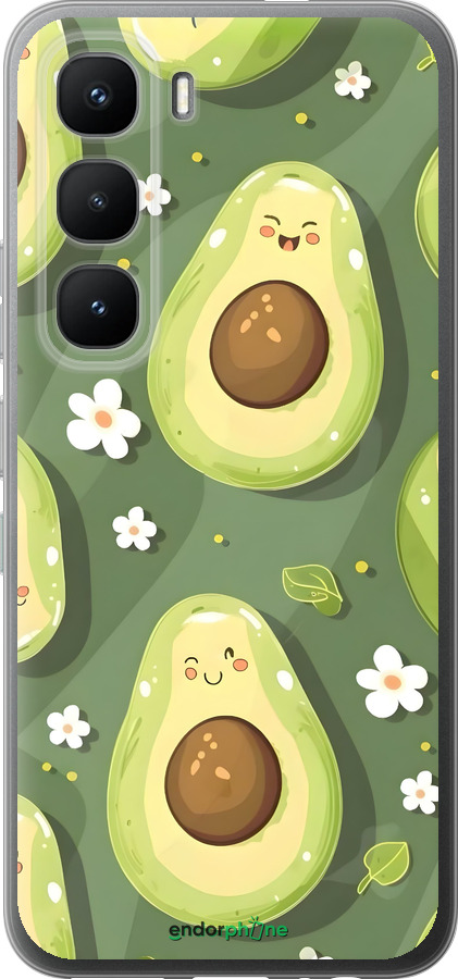 Силиконовый чехол Авокадо для Infinix Hot 60 Pro - 6380u-4126 изображение 
