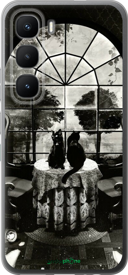 Силиконовый чехол Череп и коты для Infinix Hot 60 Pro - 6432u-4126 изображение 