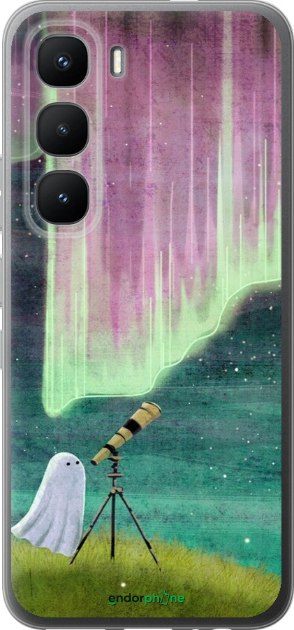 Силиконовый чехол Привидение и звезды для Infinix Hot 60 Pro - 6443u-4126 изображение 