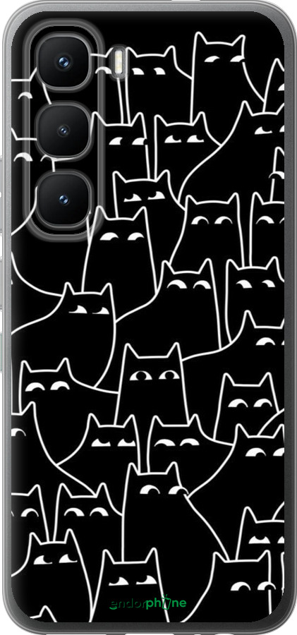 Силиконовый чехол С изображением кошек для Infinix Hot 60 Pro - 6470u-4126 изображение 