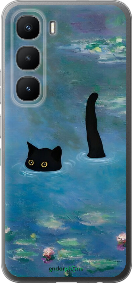 Силиконовый чехол С изображением кота и водяной лилии Monet для Infinix Hot 60 Pro - 6519u-4126 изображение 