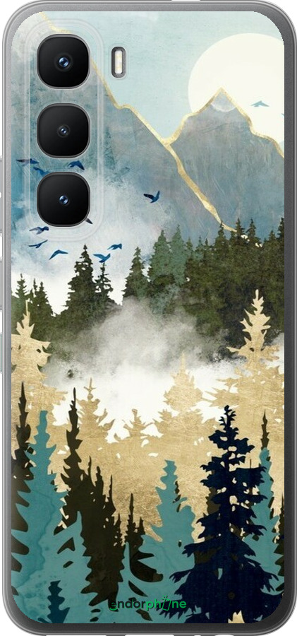 Силиконовый чехол С изображением лесного пейзажа для Infinix Hot 60 Pro - 6548u-4126 изображение 