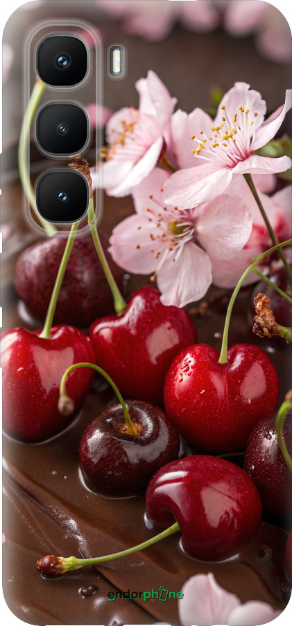 Силиконовый чехол Вишня в шоколаде для Infinix Hot 60 Pro - 6698u-4126 изображение 