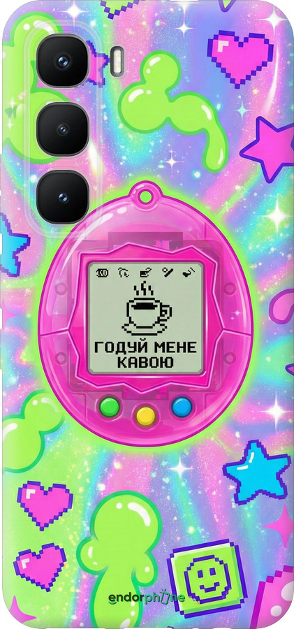 Силіконовий чехол Y2K Aesthetic Retro Pet: Годуй мене кавою для Infinix Hot 60 Pro - 6784u-4126 изображение 