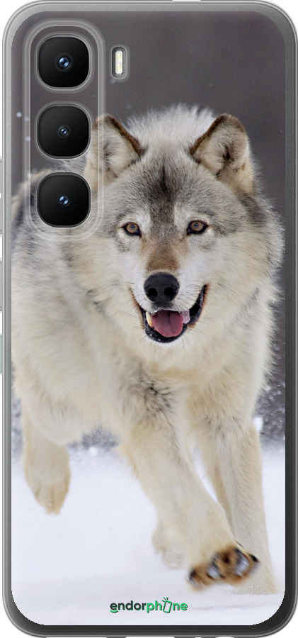 Силиконовый чехол Бегущий волк для Infinix Hot 60 Pro - 826u-4126 изображение 