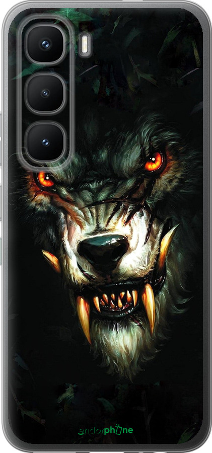 Силиконовый чехол Дьявольский волк для Infinix Hot 60 Pro - 833u-4126 изображение 