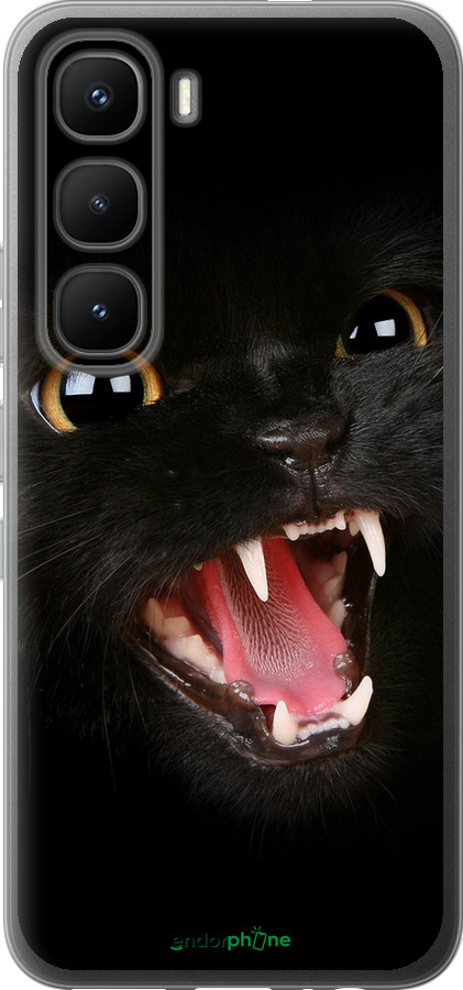 Силиконовый чехол Чёрная кошка для Infinix Hot 60 Pro - 932u-4126 изображение 