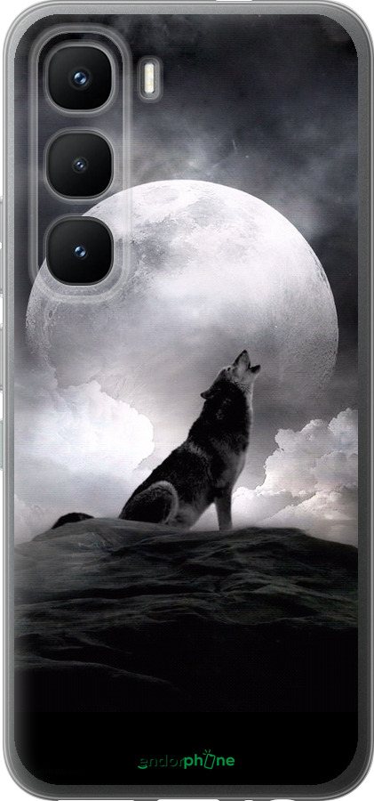 Силиконовый чехол Воющий волк для Infinix Hot 60 Pro - 934u-4126 изображение 