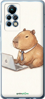 Силиконовый чехол 'Funny Capybara CEO Working' для Infinix Note 11 Pro изображение 1