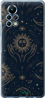 Силиконовый чехол Celestial Harmony: Sun & Moon Gold Mystic Pattern для Infinix Note 11 Pro - 6778u-2865 изображение 