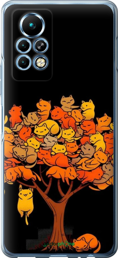 Силиконовый чехол Дерево и котики для Infinix Note 11 Pro - 6516u-2865 изображение 
