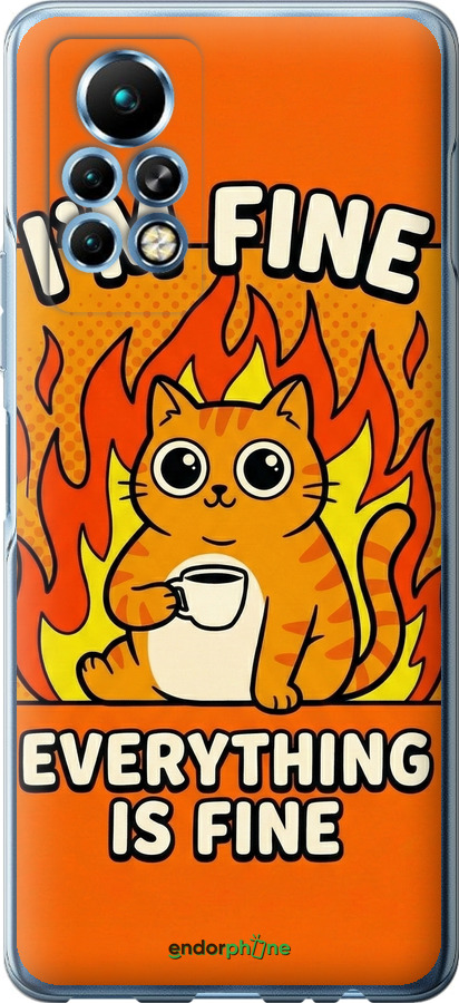 Силиконовый чехол Funny Cat для Infinix Note 11 Pro - 6786u-2865 изображение 