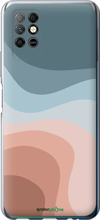 Силиконовый чехол С синими и розовыми волнами в стиле ретро для Infinix Note 8 - 6532u-2710 изображение 
