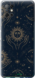 Силиконовый чехол 'Celestial Harmony: Sun & Moon Gold Mystic Pattern' для Infinix Note 8 изображение 3