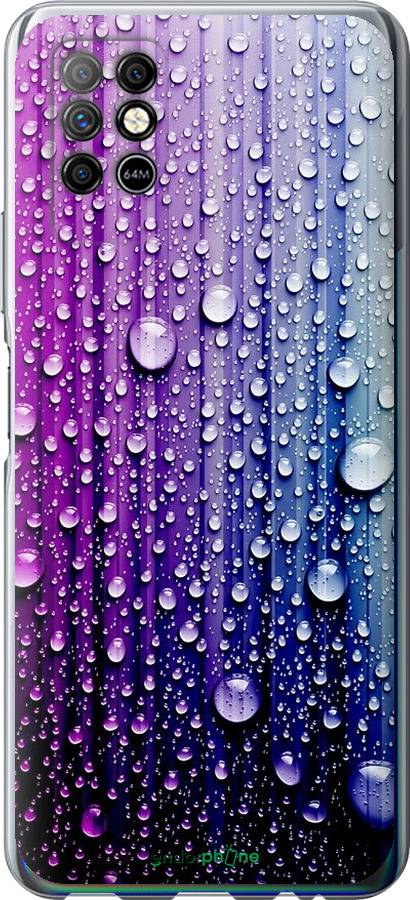 

Силіконовий чохол "Краплини води" для Infinix Note 8, Синій