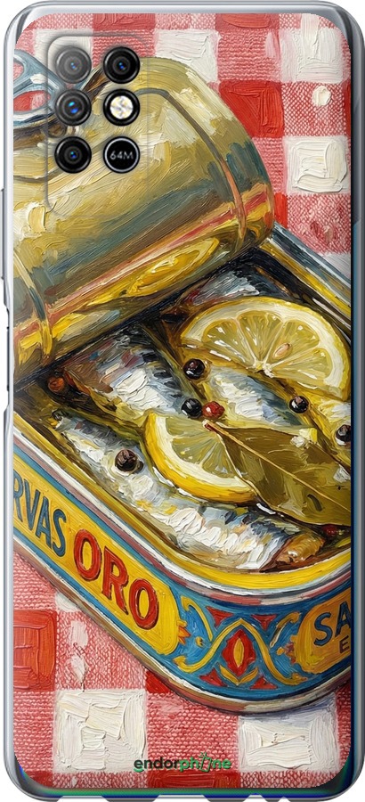 Силиконовый чехол Vintage Sardine Tin Phone для Infinix Note 8 - 6772u-2710 изображение 