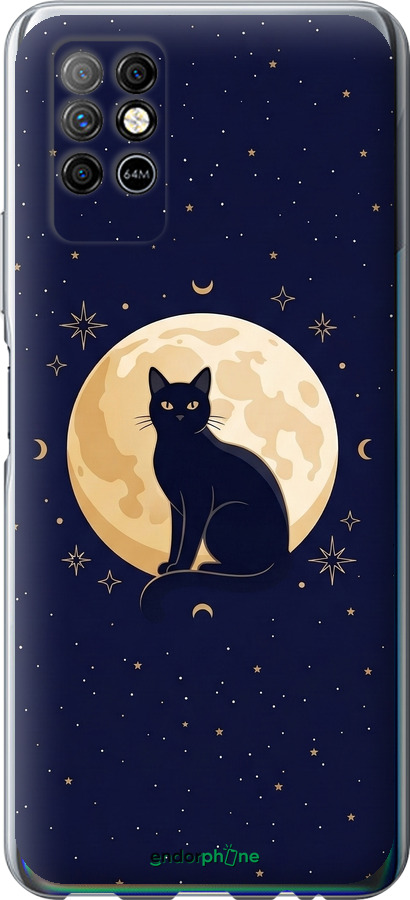 Силіконовий чехол Cute Cat Celestial/Witchy для Infinix Note 8 - 6787u-2710 изображение 