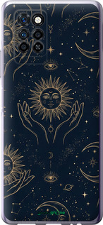 Силиконовый чехол 'Celestial Harmony: Sun & Moon Gold Mystic Pattern' для Infinix Note 10 Pro изображение 3
