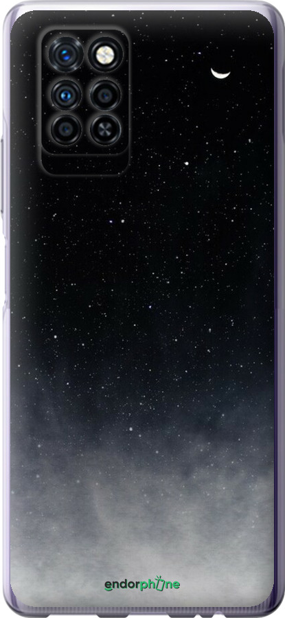 Силіконовий чехол Голубые облака, Голубая луна для Infinix Note 10 Pro - 6396u-2709 изображение 