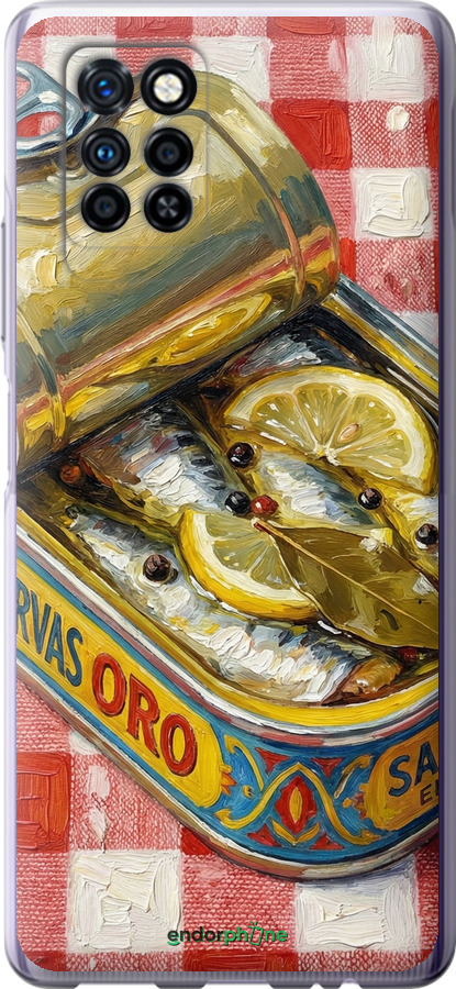 Силиконовый чехол Vintage Sardine Tin Phone для Infinix Note 10 Pro - 6772u-2709 изображение 