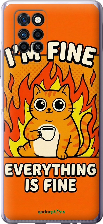 Силиконовый чехол Funny Cat для Infinix Note 10 Pro - 6786u-2709 изображение 