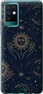 Силіконовий чехол Celestial Harmony: Sun & Moon Gold Mystic Pattern для Infinix Note 10 - 6778u-2763 изображение 
