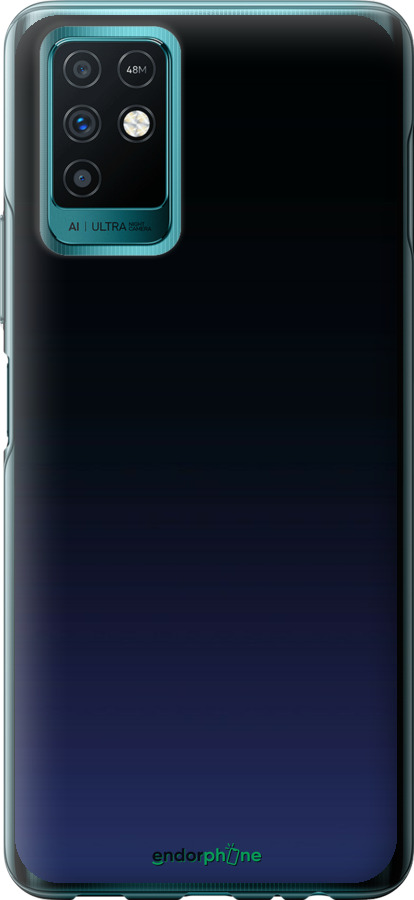 Силиконовый чехол Градиент в тёмно - синем стиле для Infinix Note 10 - 6542u-2763 изображение 