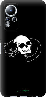 TPU чехол Із зображенням кота та черепа для Infinix Note 11 - 6491b-2754 изображение 
