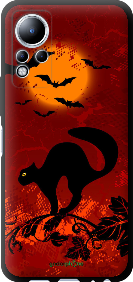 TPU чехол Чёрная кошка под луной для Infinix Note 11 - 1190b-2754 изображение 
