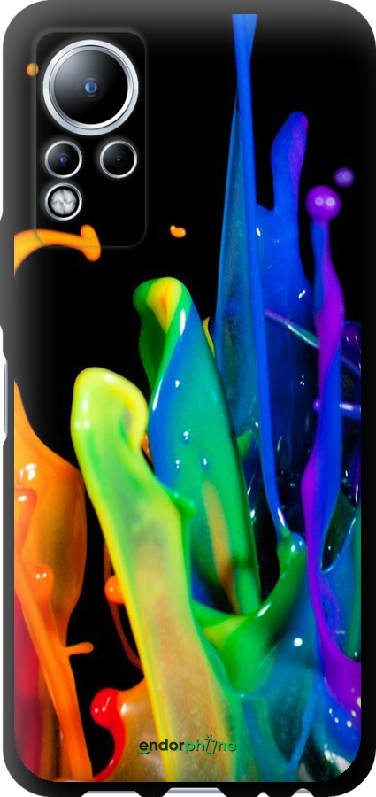 TPU чехол брызги краски для Infinix Note 11 - 3957b-2754 изображение 