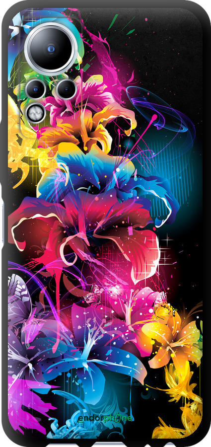 TPU чехол Абстрактные цветы для Infinix Note 12 - 511b-2927 изображение 