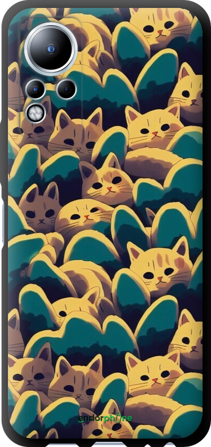 TPU чехол С изображением кошек для Infinix Note 12 - 6429b-2927 изображение 