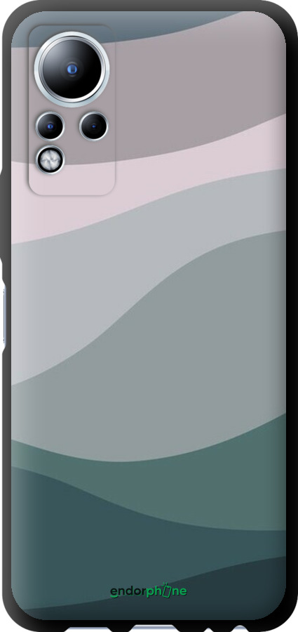 TPU чехол З фіолетовим та бірюзовим ретро-стилем та хвилями для Infinix Note 11 - 6533b-2754 изображение 