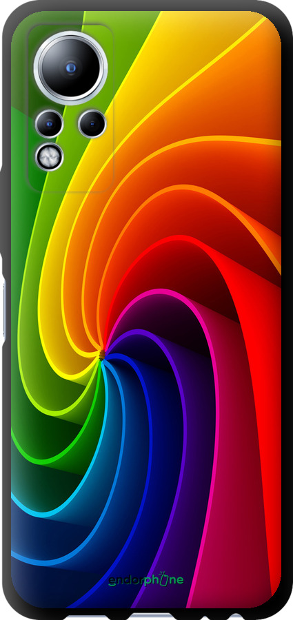 TPU чехол Радужный вихрь для Infinix Note 12 - 747b-2927 изображение 
