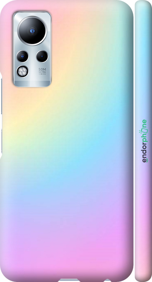 

3D пластиковий матовий чохол "Веселка 2" для Infinix Note 11, Рожевий
