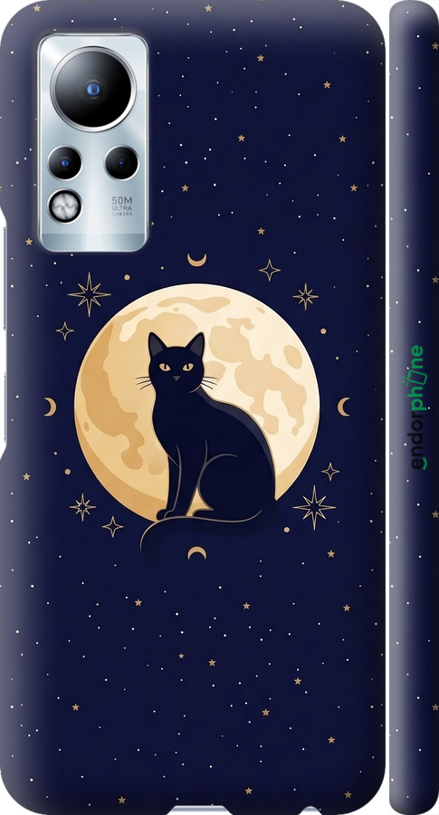 3D пластиковий матовий чехол Cute Cat Celestial/Witchy для Infinix Note 12 - 6787m-2927 изображение 