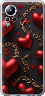 Силіконовий чехол Сердечки для Infinix Note 12 - 5831u-2927 изображение 