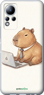Силиконовый чехол Funny Capybara CEO Working для Infinix Note 12 - 6777u-2927 изображение 