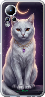 Силіконовий чехол Mystic White Cat Gothic Dark Purple Gold для Infinix Note 12 - 6805u-2927 изображение 